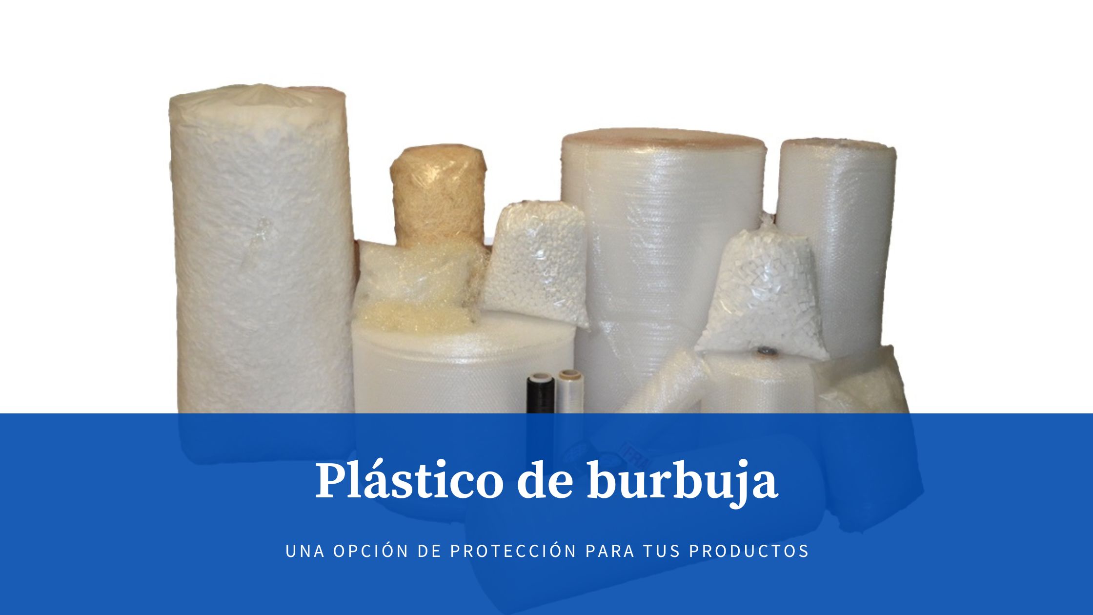 Plástico de Burbujas para Embalaje · 100% reciclado·